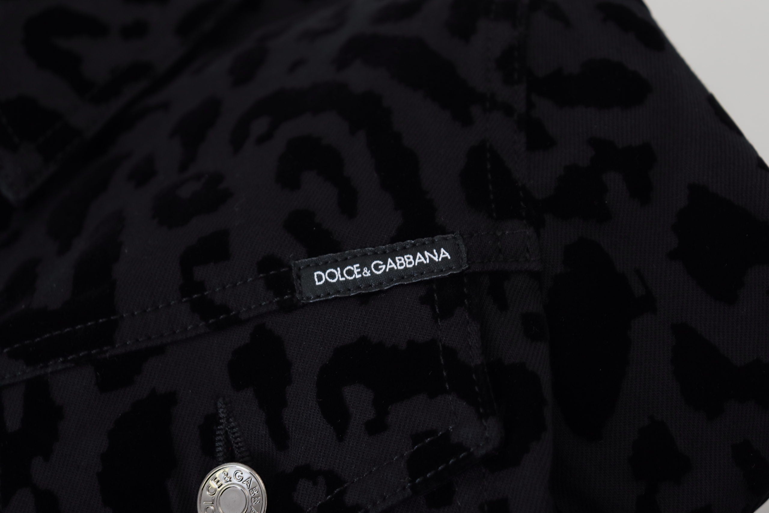 Dolce &amp; Gabbana Chic Leopard τζιν μπουφάν