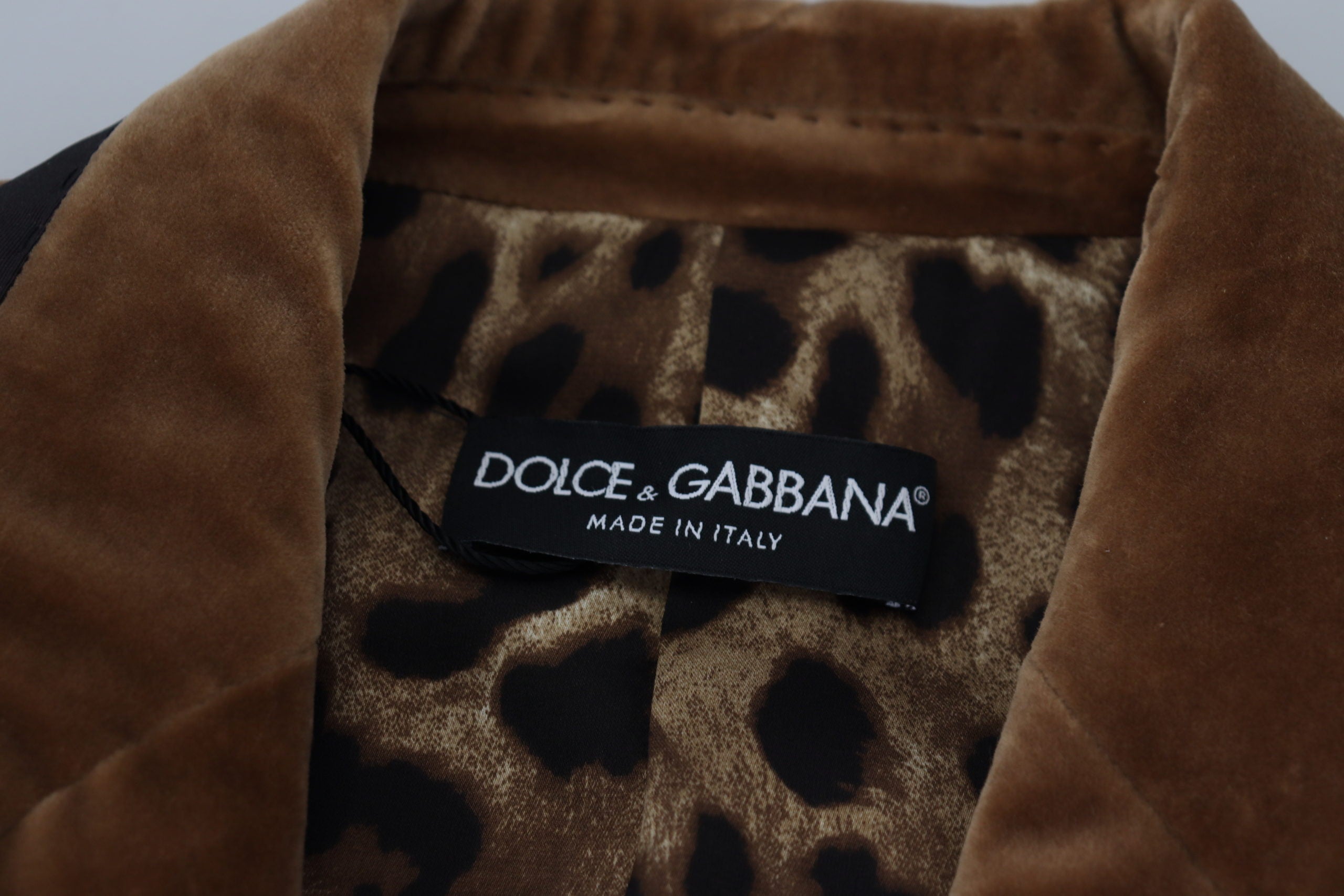 Dolce &amp; Gabbana Κομψό σακάκι με διπλό στήθος καφέ Blazer