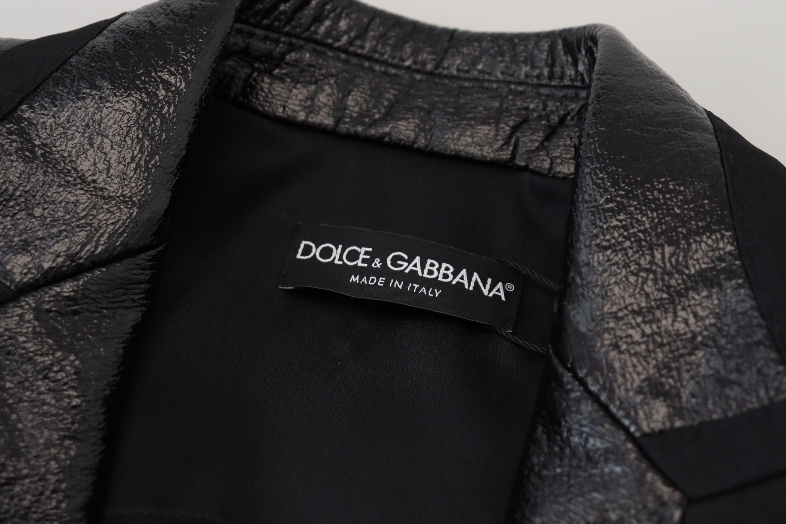 Dolce &amp; Gabbana Elegant Cropped Black Designer Jacket