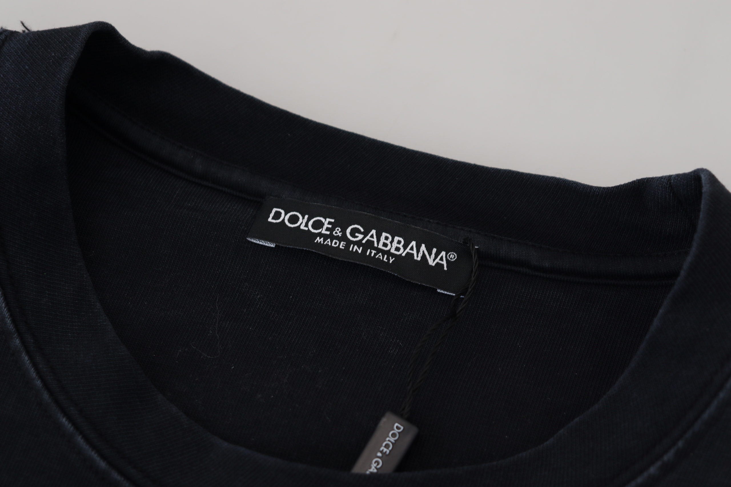 Dolce &amp; Gabbana Κομψό βαμβακερό στρογγυλό μπλουζάκι με στάμπα