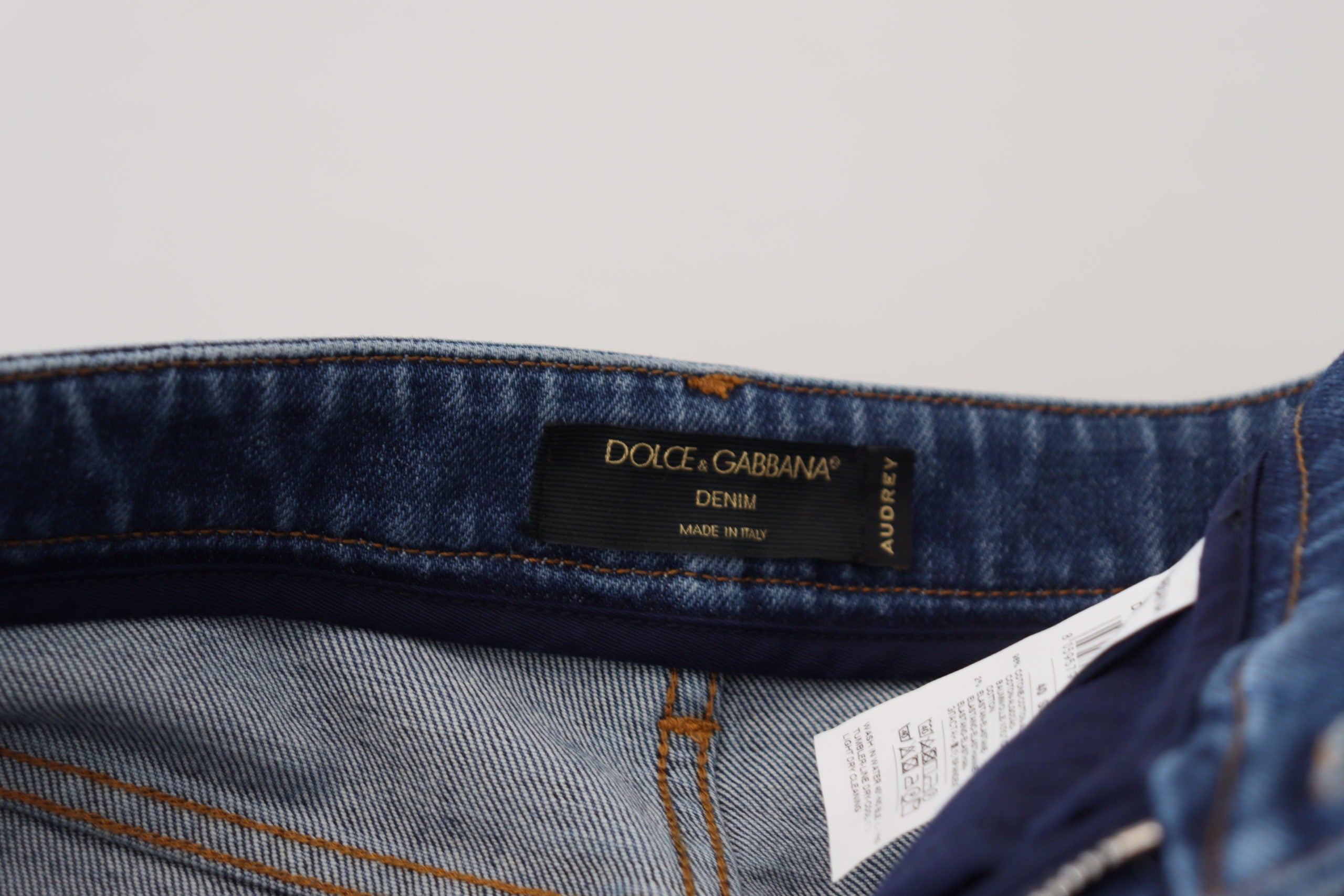 Dolce &amp; Gabbana Chic Blue Denim Pants – Elegance Meets Comfort