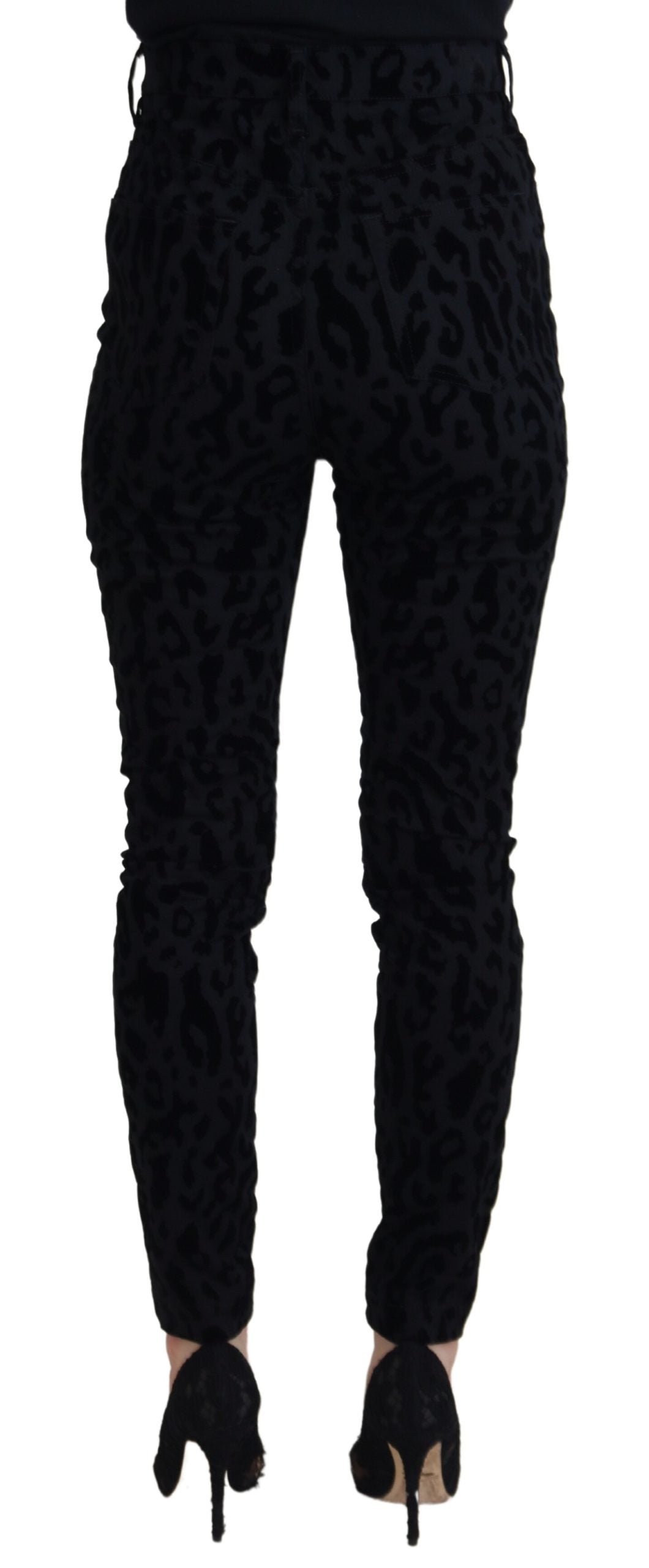 Dolce &amp; Gabbana Chic Leopard Print Denim Elegance