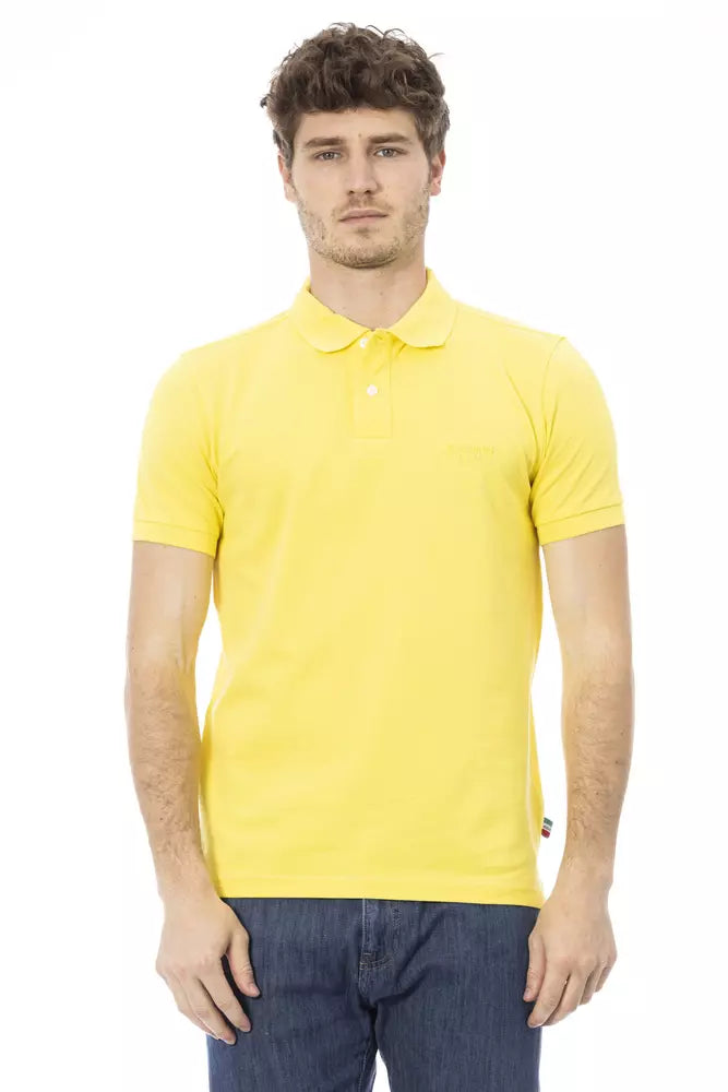 Baldinini Trend Sunshine Yellow Cotton Polo με κομψό κέντημα