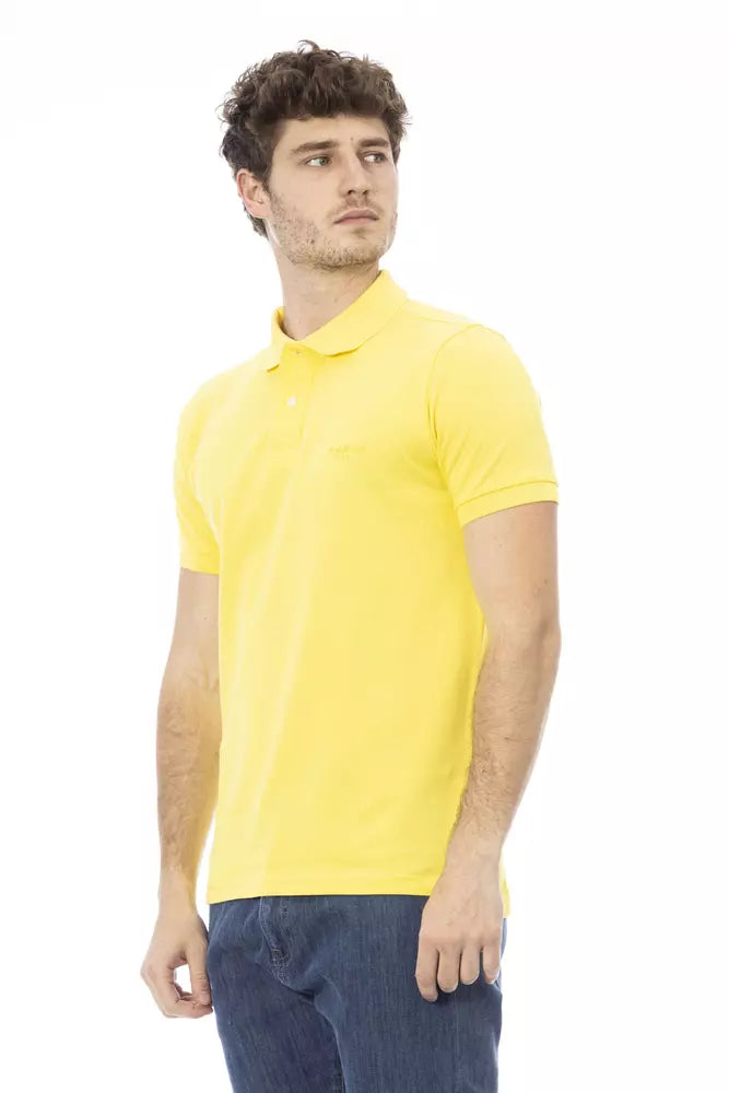 Baldinini Trend Sunshine Yellow Cotton Polo με κομψό κέντημα