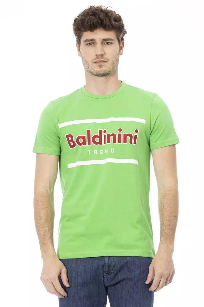 Baldinini Trend Emerald Cotton Tee με στάμπα υπογραφής