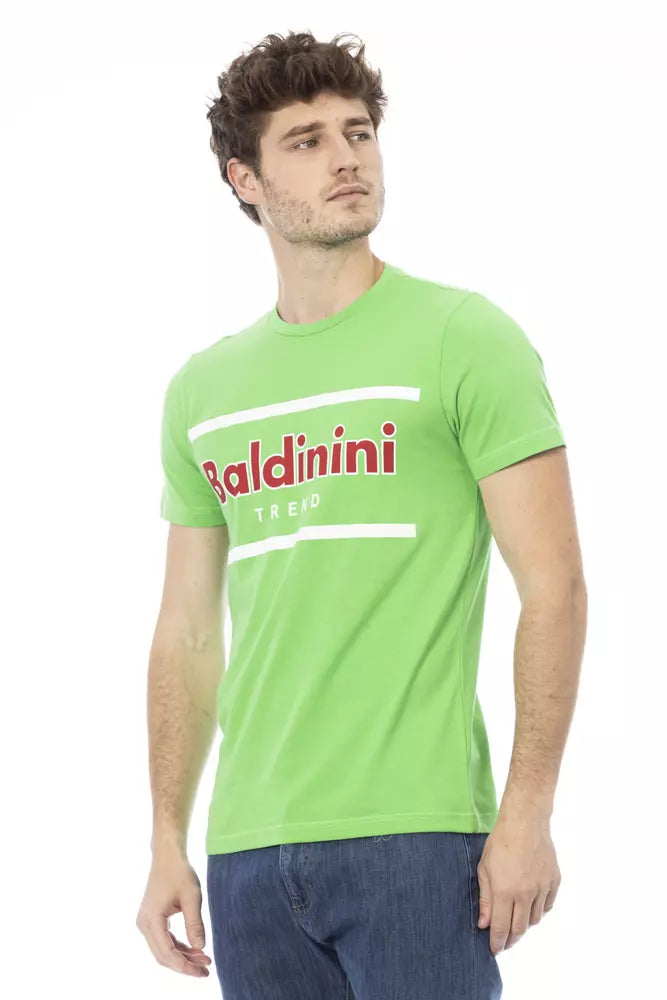 Baldinini Trend Emerald Cotton Tee με στάμπα υπογραφής