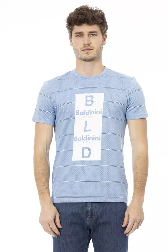 Baldinini Trend Light Blue Cotton Men T-Shirt