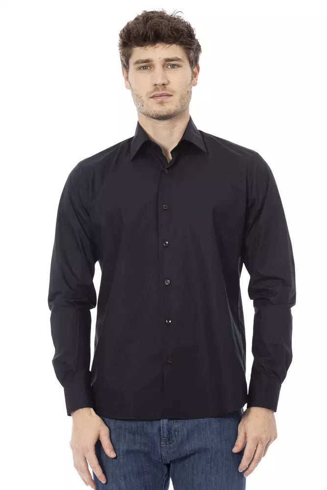 Baldinini Trend Black Cotton Men Shirt