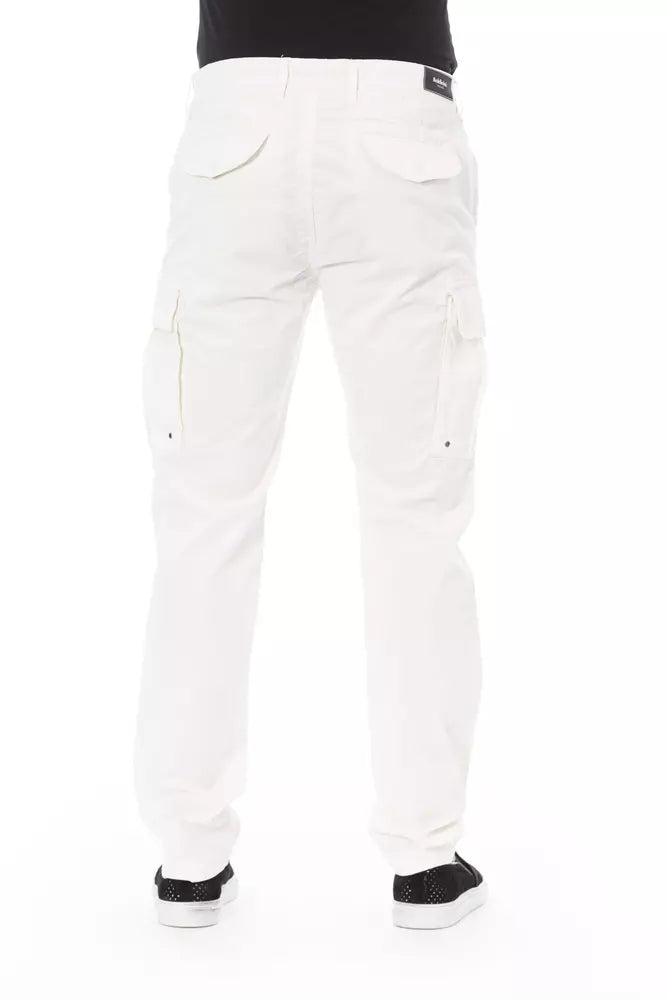 Baldinini Trend Chic White Cargo Παντελόνι - Tailored Fit &amp; Stretch