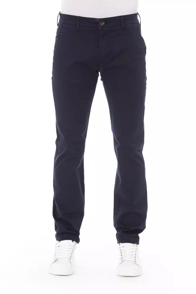 Baldinini Trend Blue Cotton Men Chino Pant