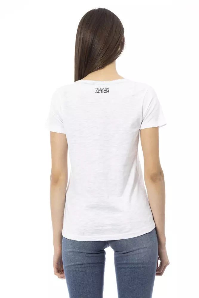 Trussardi Action White Cotton Women Top