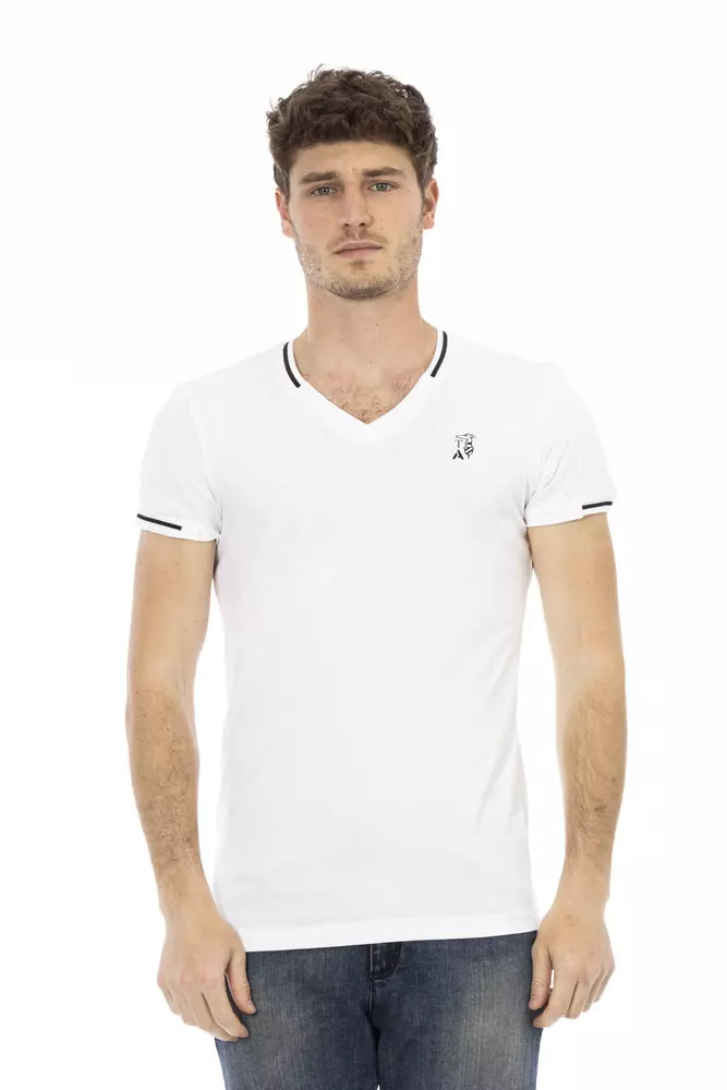 Trussardi Action Sleek Tee με V λαιμόκοψη με στάμπα στο στήθος