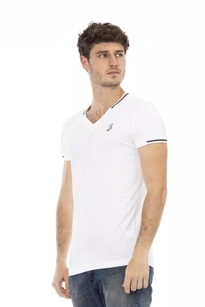 Trussardi Action Sleek Tee με V λαιμόκοψη με στάμπα στο στήθος