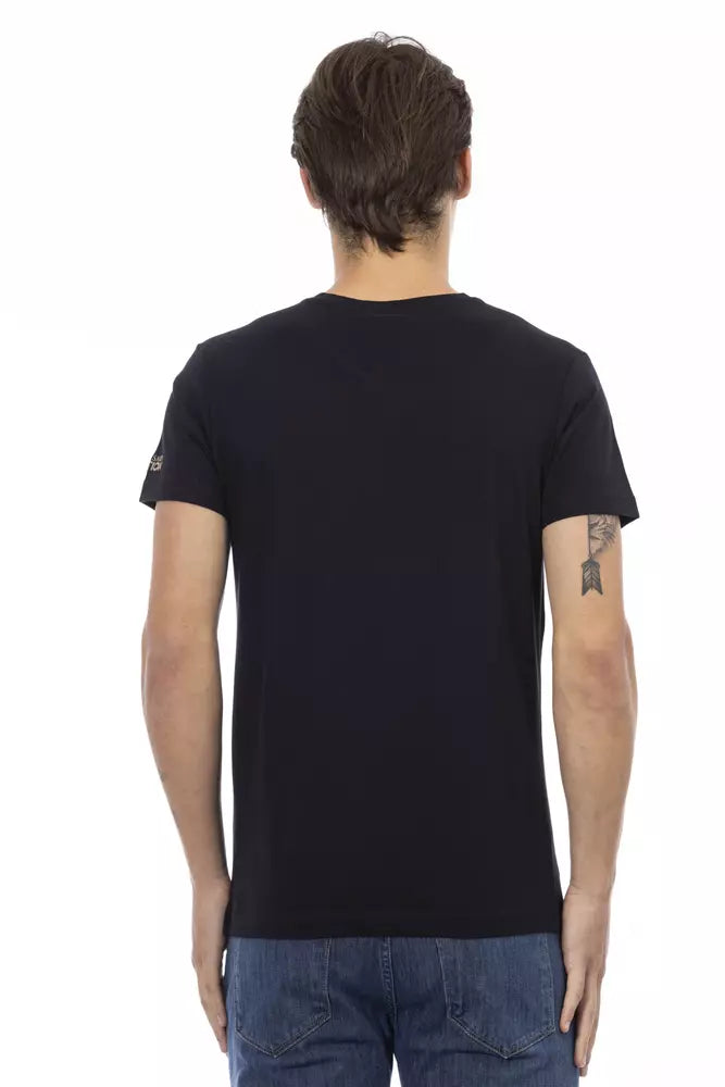 Trussardi Action Chic Tee με V λαιμόκοψη με καλλιτεχνική στάμπα μπροστά