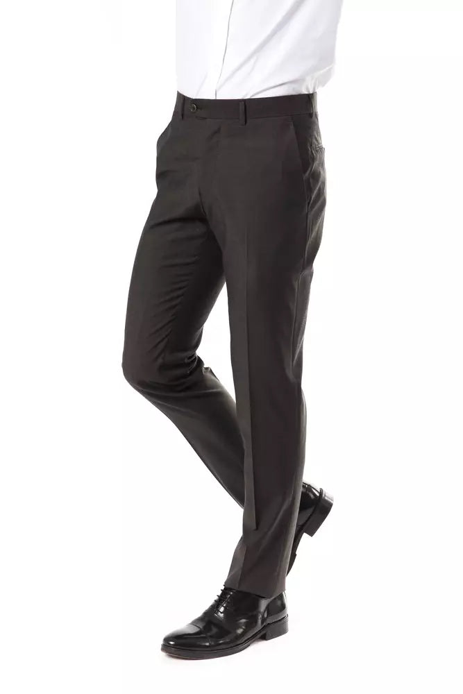 Uominitaliani Gray Wool Men Pant