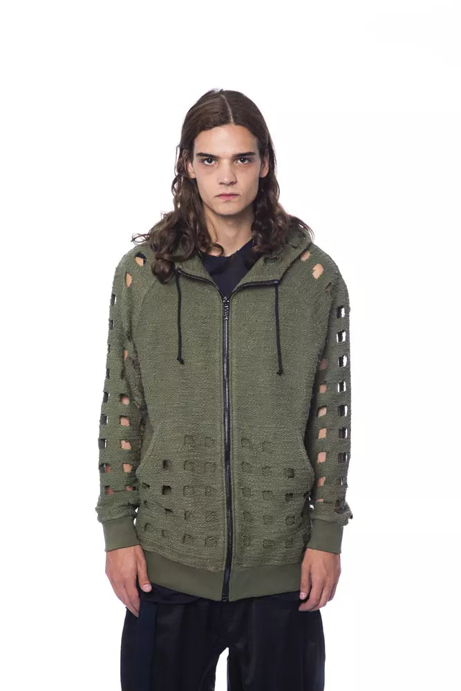 Nicolo Tonetto Oversized Hooded Fleece - Army Zip Comfort