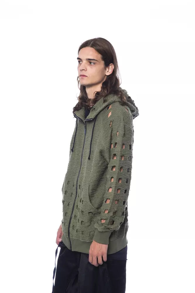 Nicolo Tonetto Oversized Hooded Fleece - Army Zip Comfort