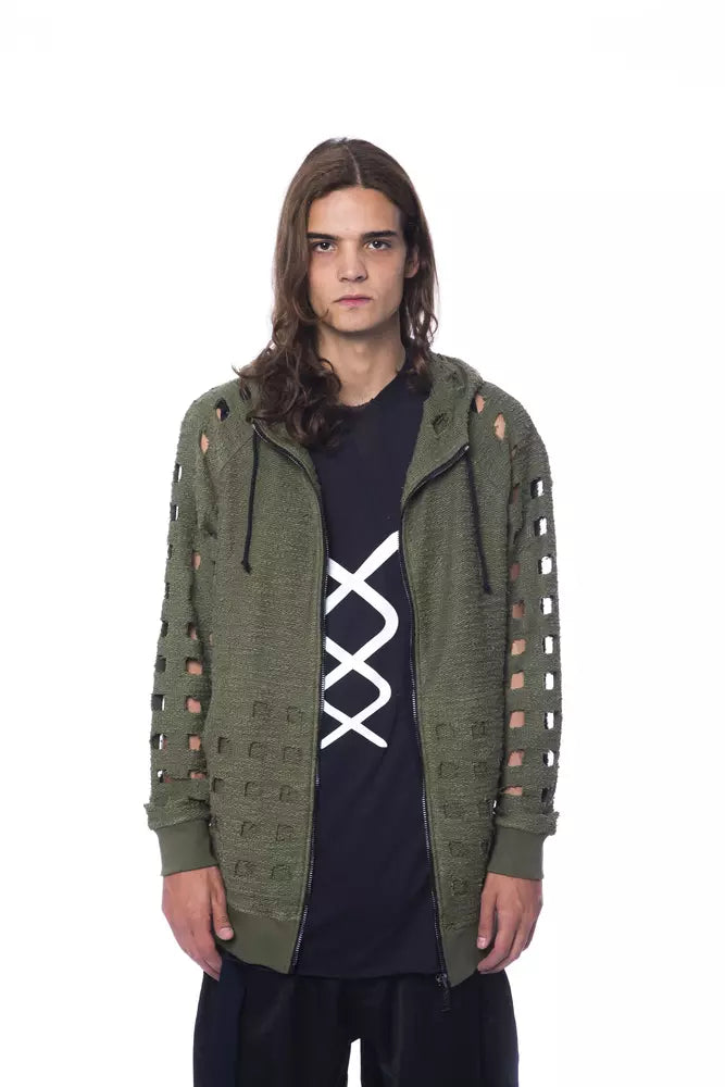 Nicolo Tonetto Oversized Hooded Fleece - Army Zip Comfort