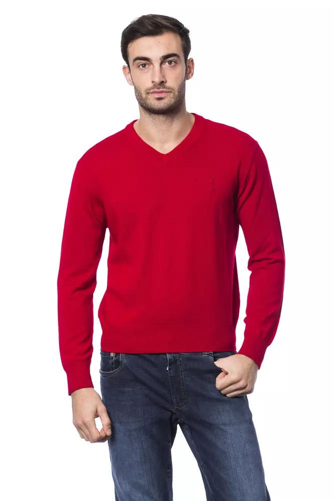 Πουλόβερ Billionaire Italian Couture Κεντημένο Merino Wool Crew Neck