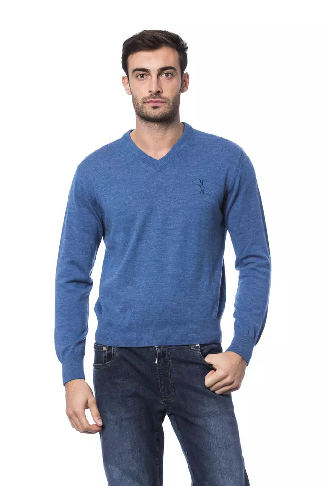 Πουλόβερ Billionaire Italian Couture Κεντημένο Merino Wool Crew Neck