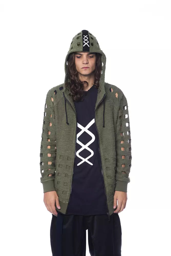 Nicolo Tonetto Oversized Hooded Fleece - Army Zip Comfort