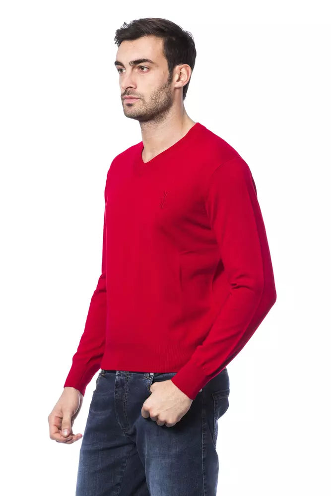 Πουλόβερ Billionaire Italian Couture Κεντημένο Merino Wool Crew Neck