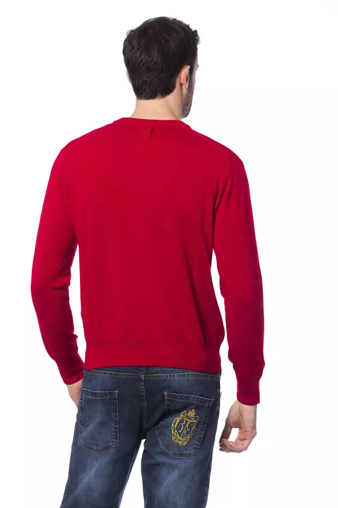 Πουλόβερ Billionaire Italian Couture Κεντημένο Merino Wool Crew Neck