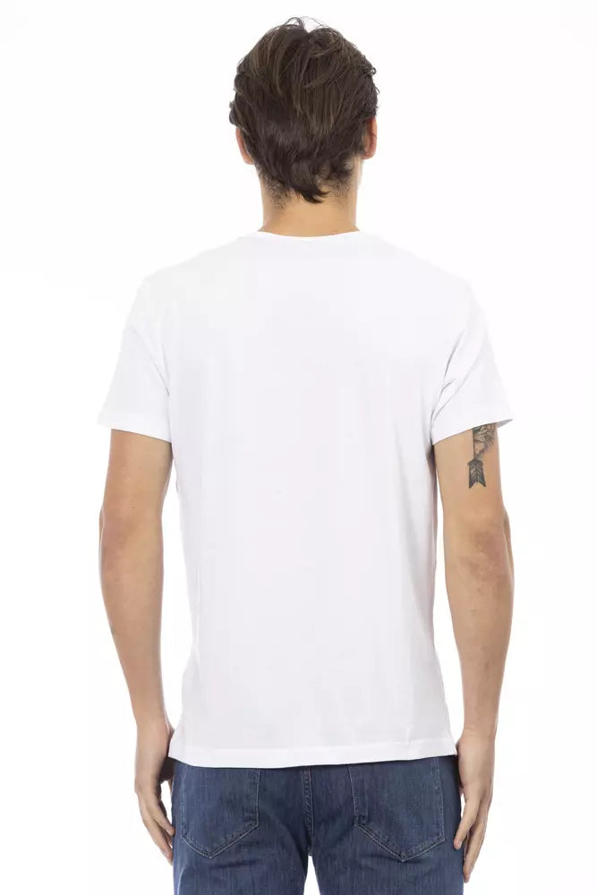 Trussardi Action White Cotton Men T-Shirt