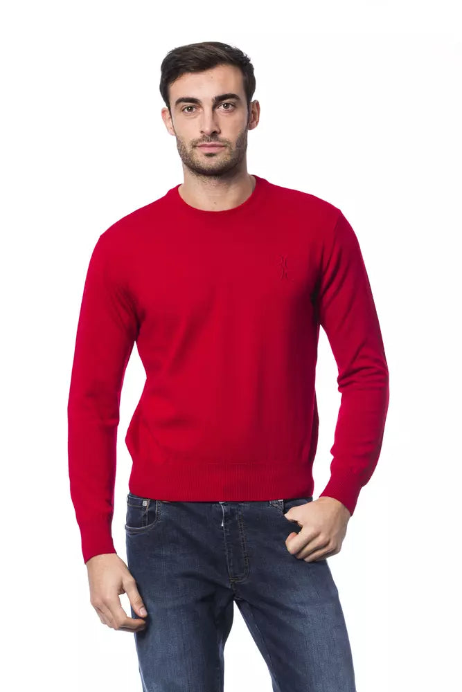 Πουλόβερ Billionaire Italian Couture Κεντημένο Merino Wool Crew Neck