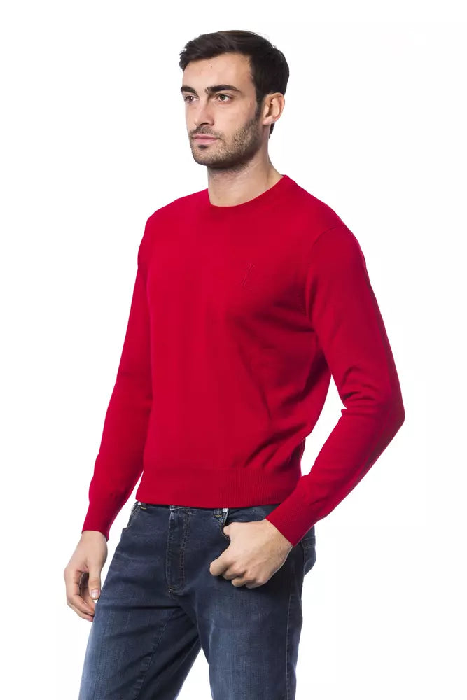 Πουλόβερ Billionaire Italian Couture Κεντημένο Merino Wool Crew Neck