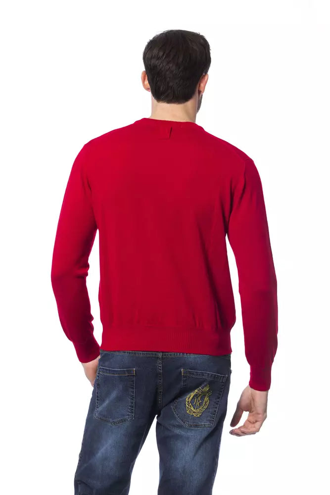 Πουλόβερ Billionaire Italian Couture Κεντημένο Merino Wool Crew Neck