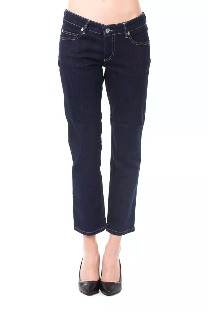 Ungaro Fever Chic Blue Capri Jeans με λεπτομέρειες με κουμπιά