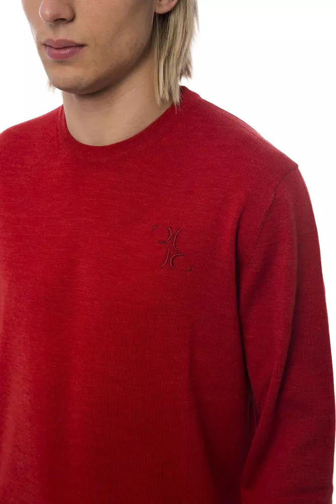 Πουλόβερ Billionaire Italian Couture Κεντημένο Merino Wool Crew Neck