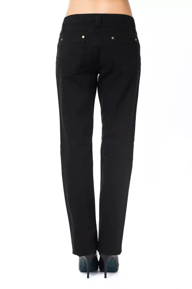 Ungaro Fever Black Cotton Women Pants