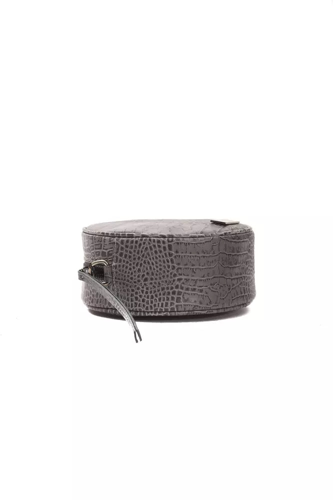 Pompei Donatella Chic Grey Croc-ανάγλυφο χιαστί