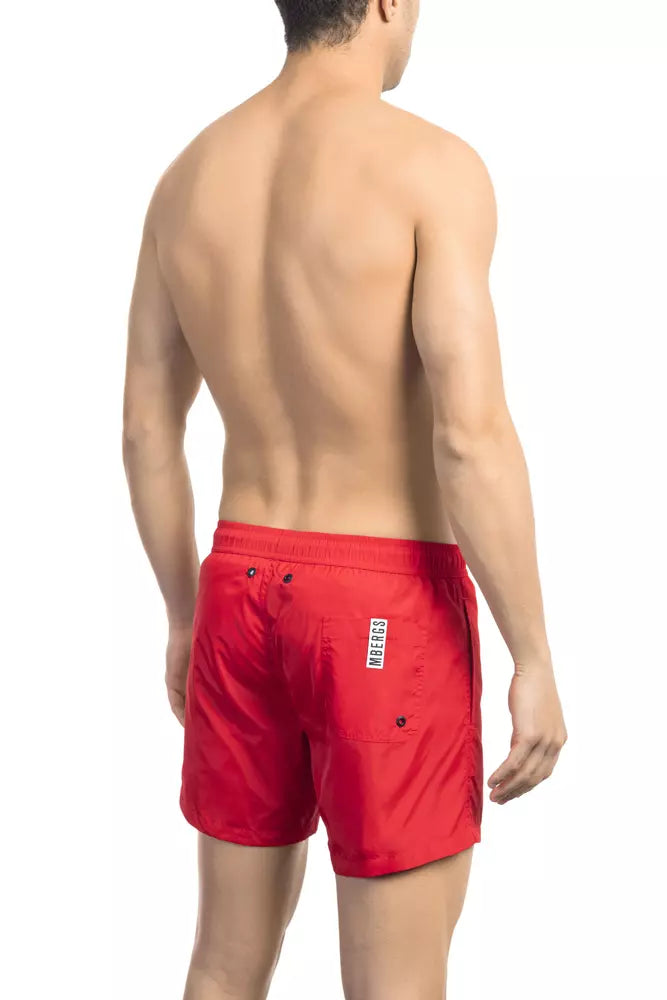 Σορτς μαγιό Bikkembergs Sleek Red Tape-Trim