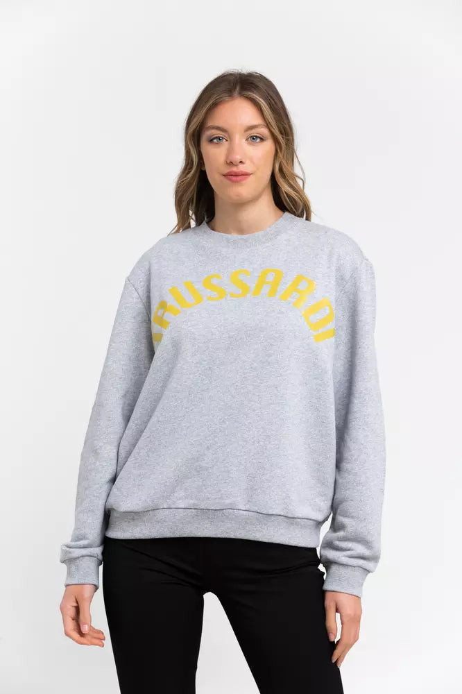 Φούτερ με στρογγυλή λαιμόκοψη Trussardi Oversized από βαμβακερό μείγμα