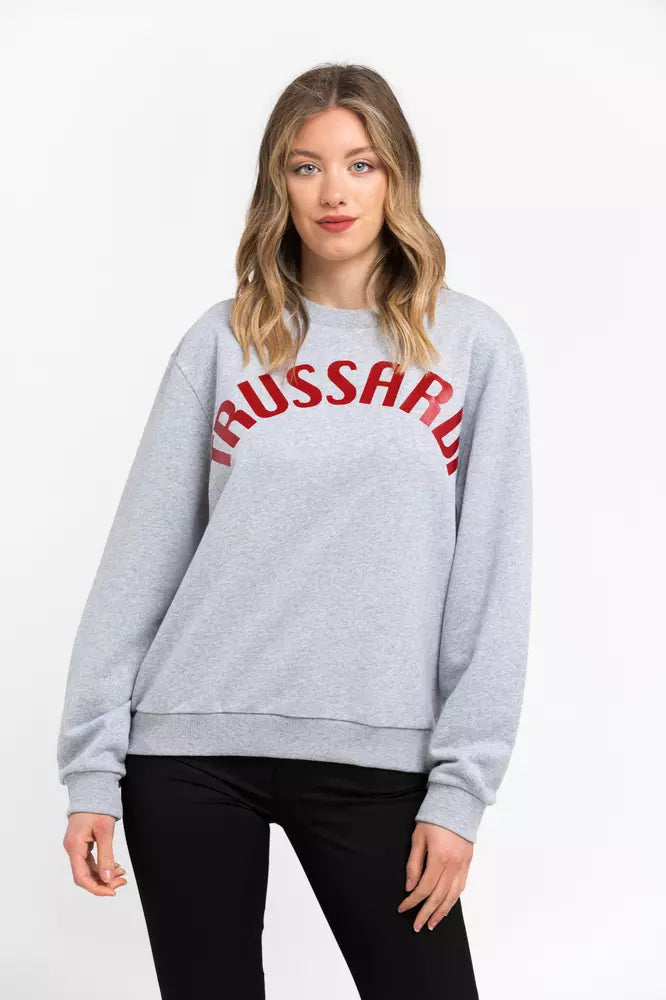 Φούτερ Trussardi Oversized με στρογγυλή λαιμόκοψη από βαμβακερό μείγμα