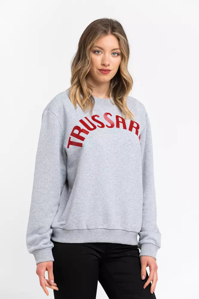 Φούτερ Trussardi Oversized με στρογγυλή λαιμόκοψη από βαμβακερό μείγμα