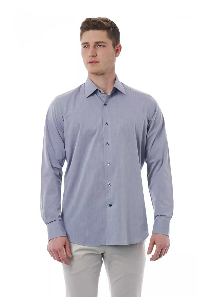 Bagutta Gray Cotton Men Shirt