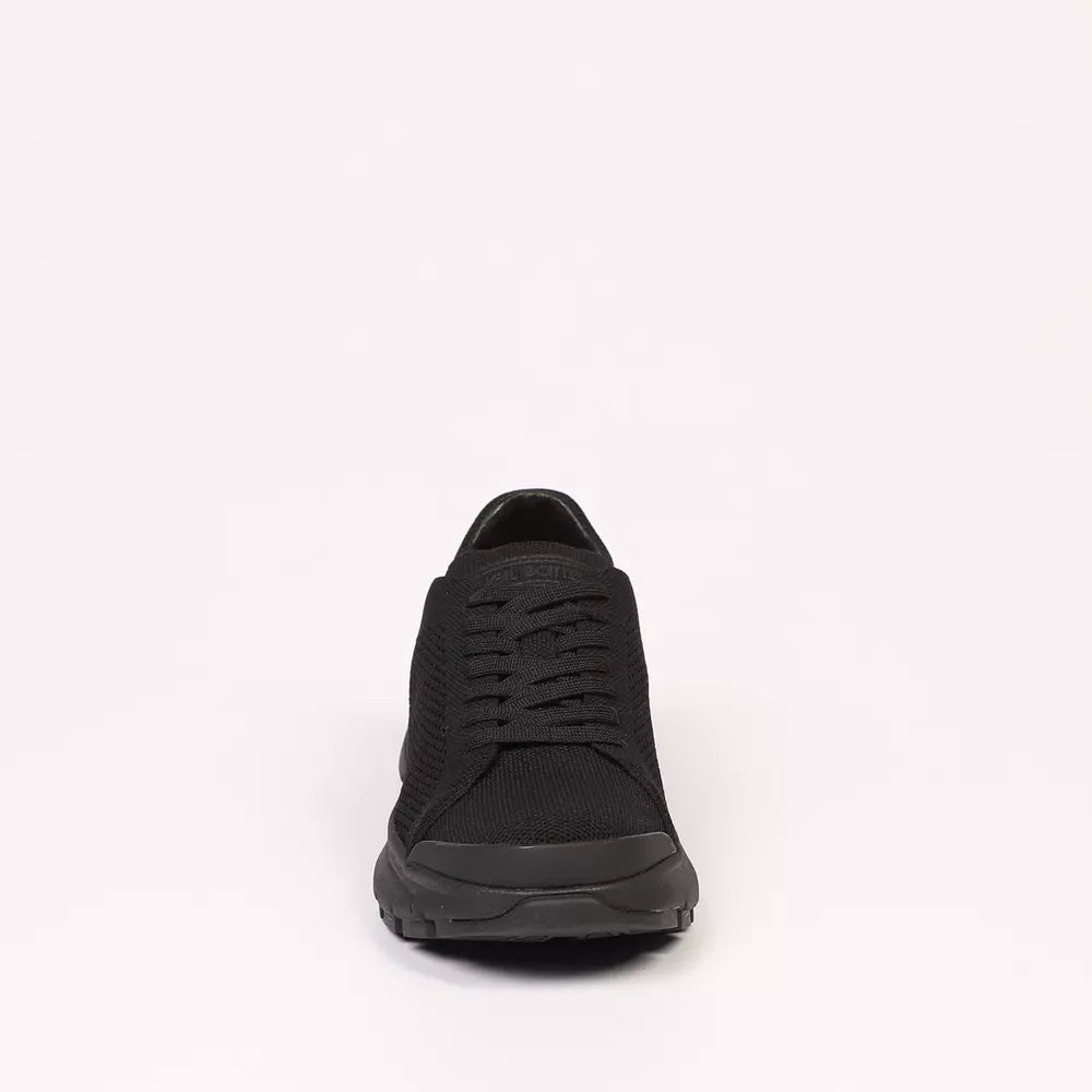 Neil Barrett Sleek Black Bolt Sneakers με Τεχνικό ύφασμα