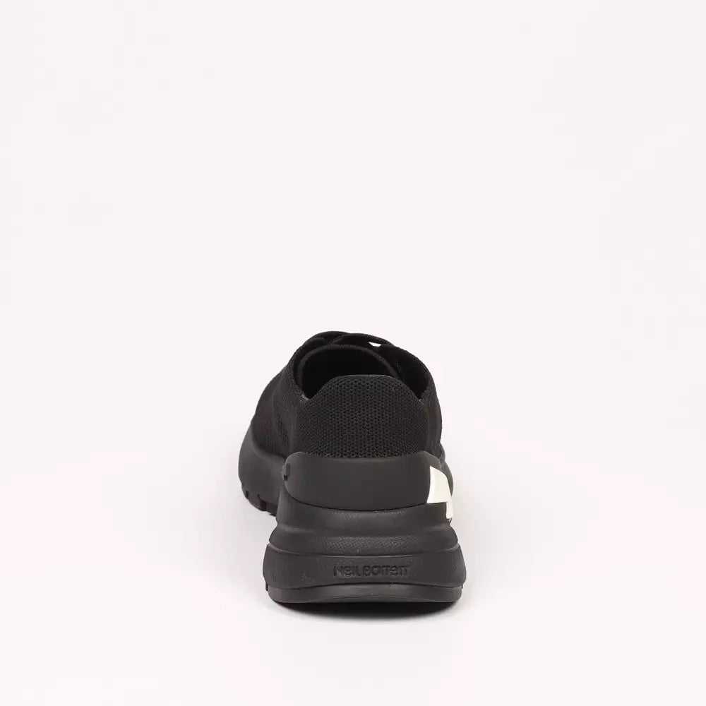 Neil Barrett Sleek Black Bolt Sneakers με Τεχνικό ύφασμα