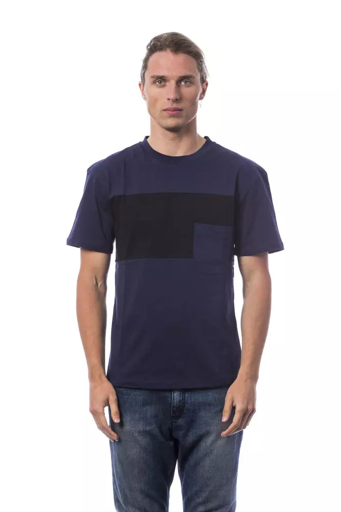 Verri Blue Cotton Mens T-Shirt