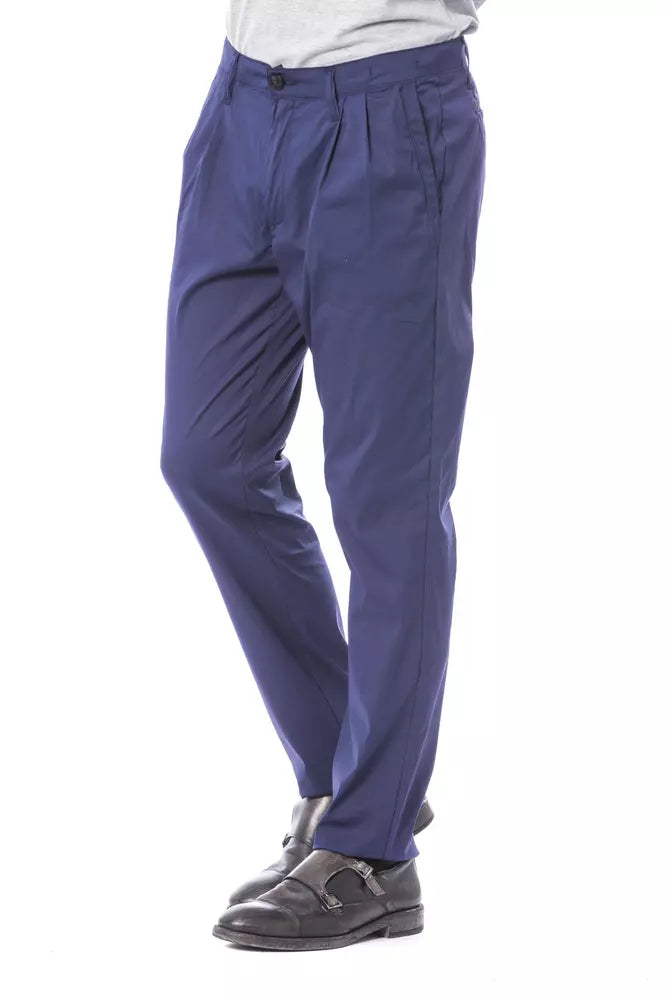 Verri Blue Cotton Men Slim Chino Pant