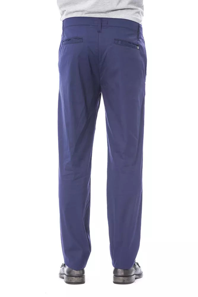 Verri Blue Cotton Men Slim Chino Pant