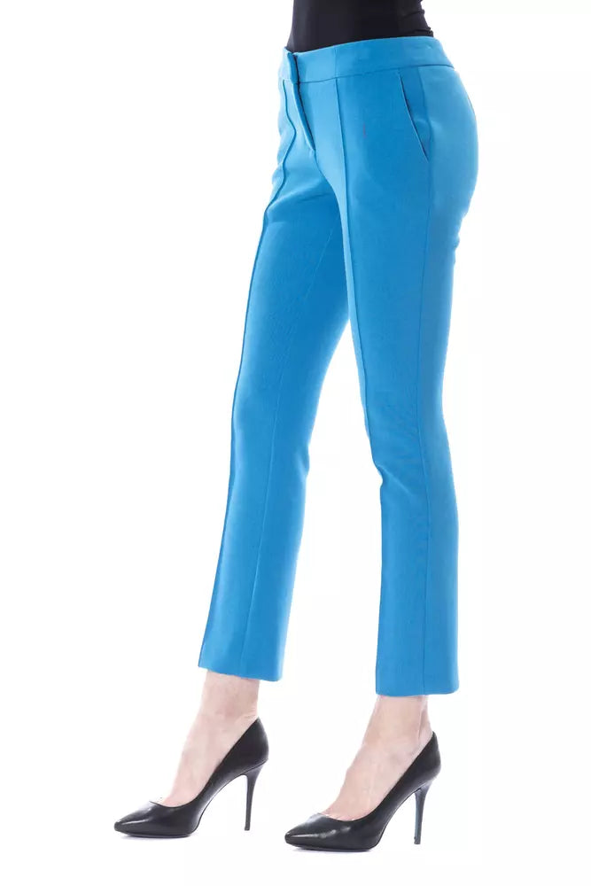 BYBLOS Chic Light Blue Skinny παντελόνι με κλείσιμο με φερμουάρ