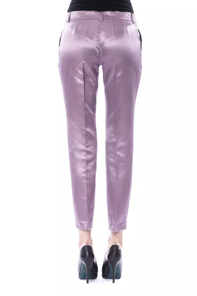 BYBLOS Purple Cotton Women Pants