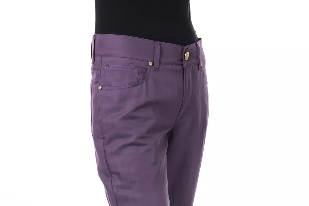 BYBLOS Purple Cotton Women Pant