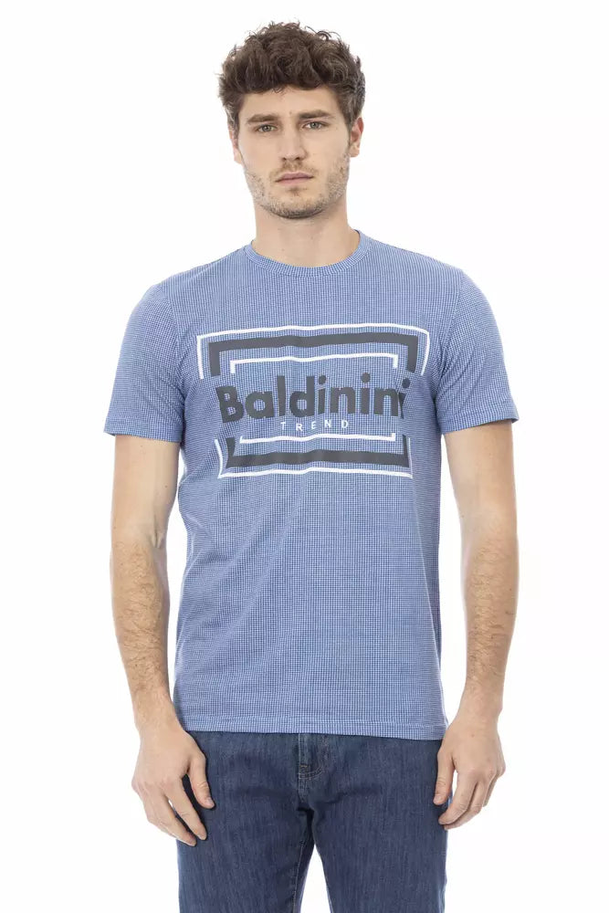 Baldinini Trend Elevate Casual Light Blue Tee με μπροστινό τύπωμα