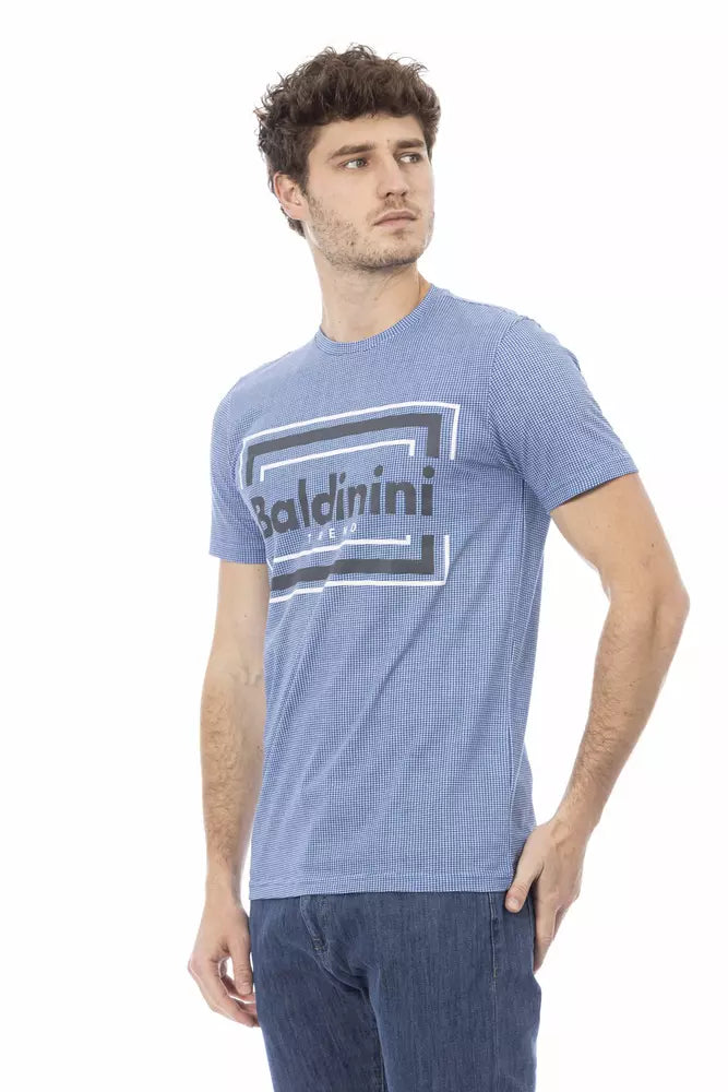 Baldinini Trend Elevate Casual Light Blue Tee με μπροστινό τύπωμα